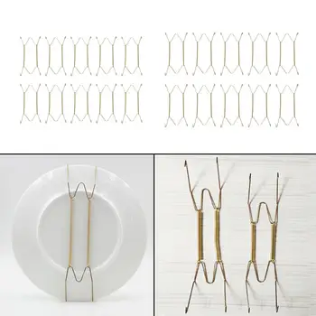 

10pcs 8Inch/10Inch Wall Plate Hanger W Type Dish Spring Holder Invisible Dish Hangers Holder Wall Display Plate Stand