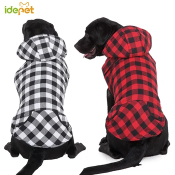 

Thicken Dog Jacket Warm Sweatshirt Pet Clothes For Small to Large Dogs Clothes Winter Plaid Pug Coat Pet Cat Hoodies S-XXL 35