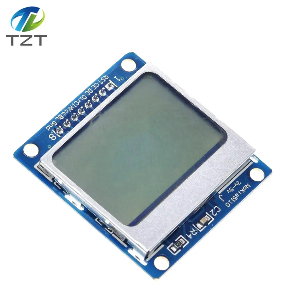 10 шт. синий 84X48 Nokia 5110 ЖК-модуль с синей подсветкой с адаптером PCB для Arduino