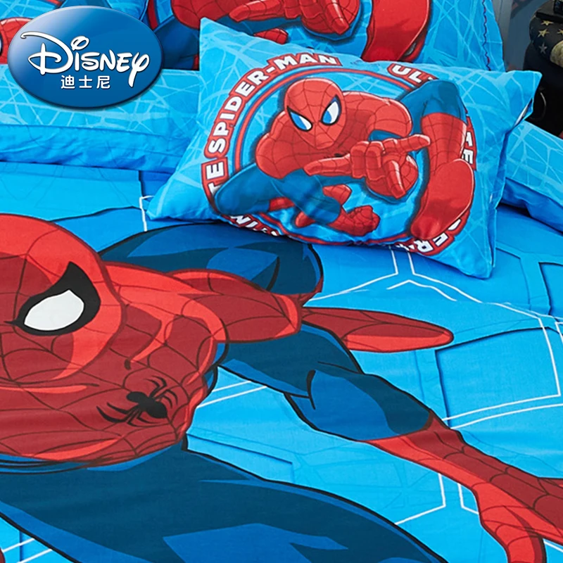 Disney Marvel Человек-паук 3D принт комплект постельного белья для взрослых пододеяльник наволочки постельное белье хлопок украшение для спальной комнаты мальчиков