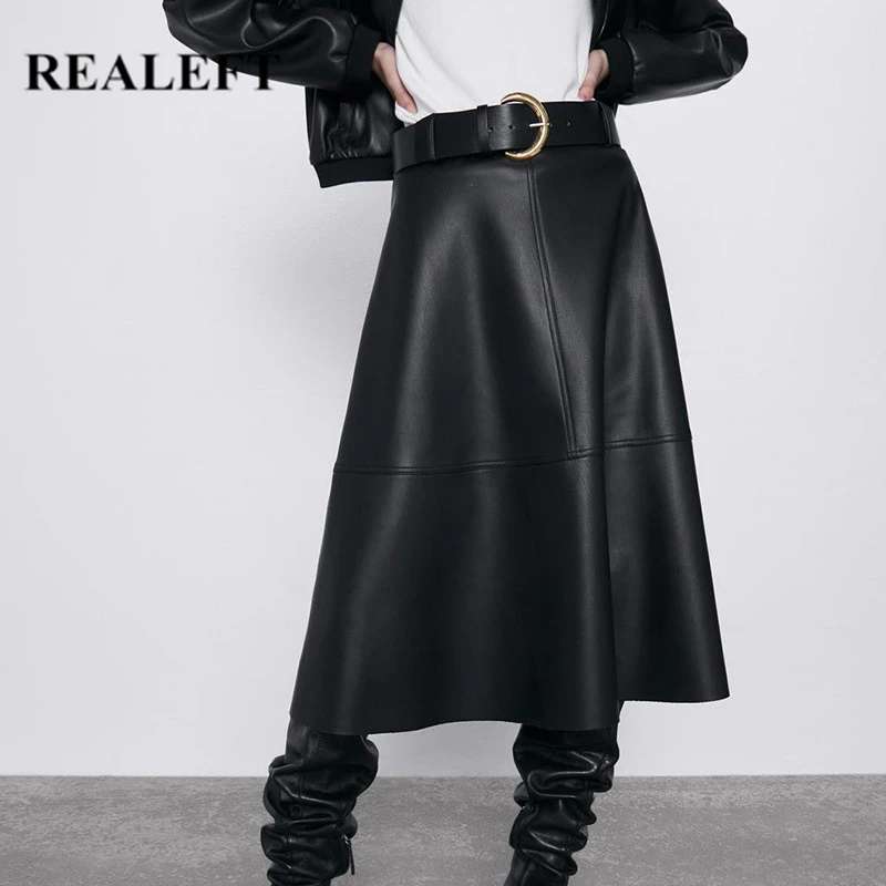 Leather full skirt Clearance