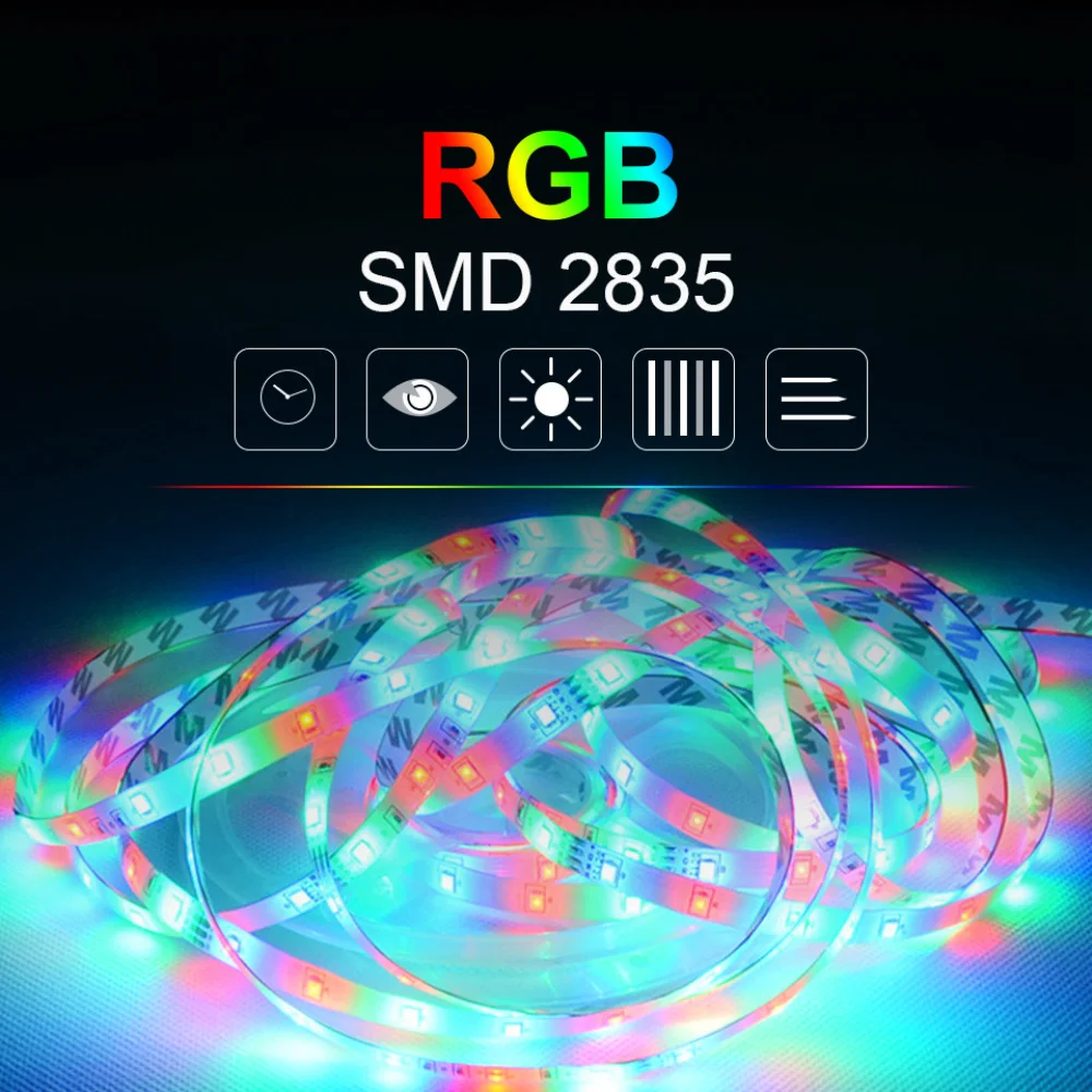 LED Strip Light Flexible LED Light Tape RGB Ribbon TV LED Backlight DC12V rgb Strip Lamp Colorful Decoration Lamp 5m 10m 15m 20m