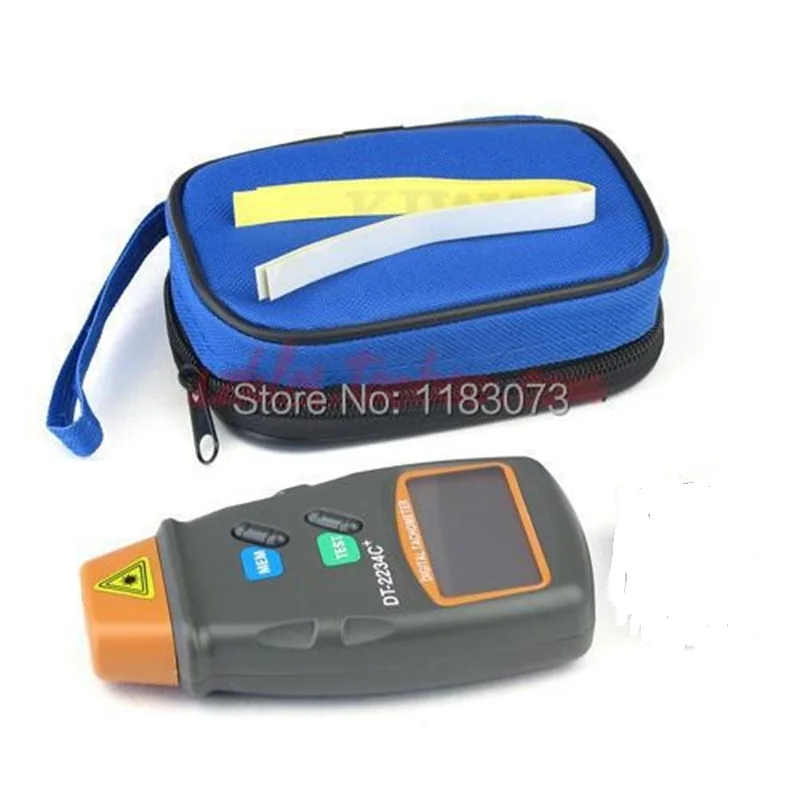 Digital Laser Tachometer 2.5-100000 RPM Electronic Photo Tachometer Precise Non Contact RPM Tach DT-2234C+With Reflecting Tape
