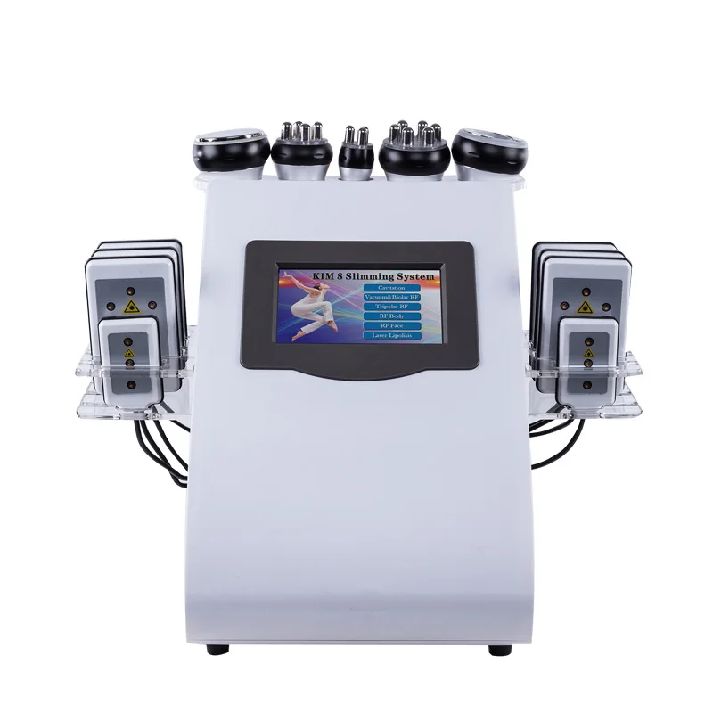 Горячая Распродажа 40K липо лазерная кавитационная вакуумная многополярная биколорная RF лазерная машина для похудения тела