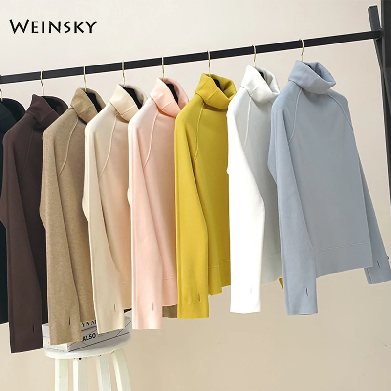 

Women Patchwork Turtleneck Knitted Sweater And Pullovers Korean Style Female Sweaters 2019 Autumn And Winter New Tops