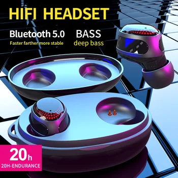 

Wireless headphones bluetooth earphone HD Stereo Headset Noise Reduction Waterproof Sport earphone TWS Earbuds Magnetic cap 5.0