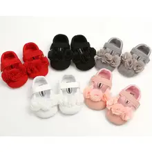 Комплект одежды для новорожденных детей для маленьких девочек подошве обувь с защитой от скольжения для детей, начинающих ходить, детская коляска, кроссовки