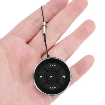 

New Wireless Bluetooth Remote Control Steering Wheel Motorcycle Bike Handlebar Media Button For IOS Android Phone Car Kit