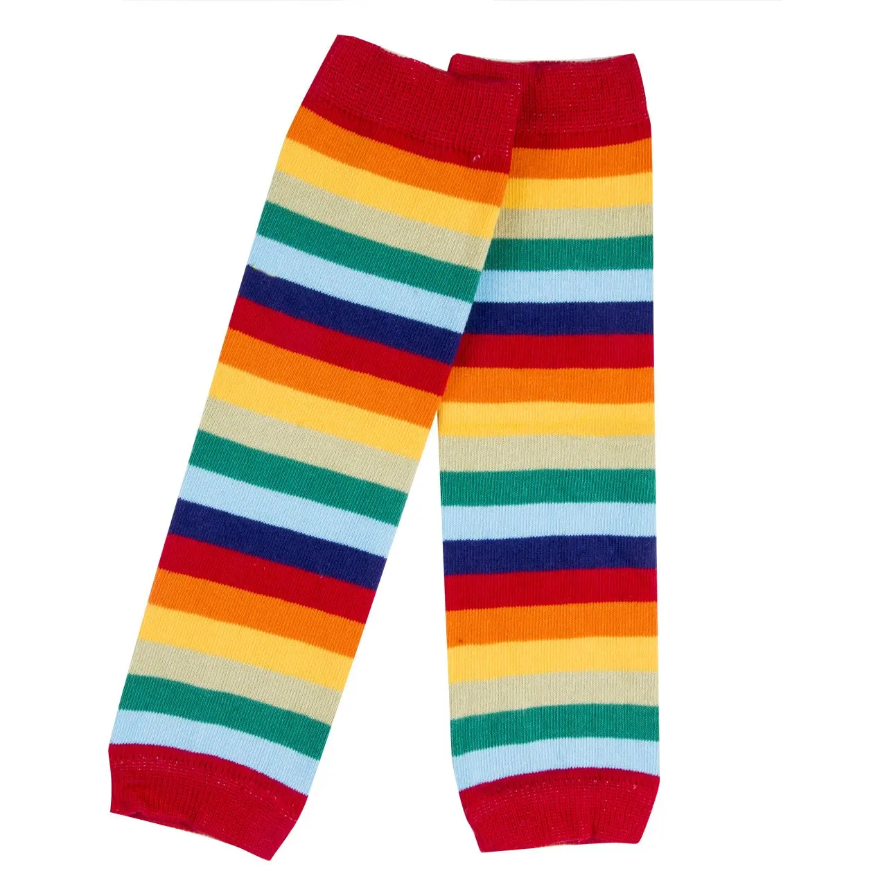 

Newborn Baby Girl Tights Toddler Kid Clothing Kintting Rainbow Striped Crawling kneepad baby Stockings Warmers 1-3T