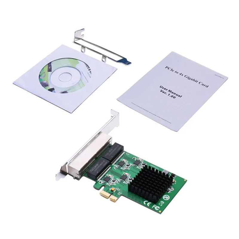 QINDIAN сетевые карты Ethernet адаптер PCI-Express 4 порта гигабитный Ethernet контроллер карты RTL8111 чип с низкопрофильным кронштейном