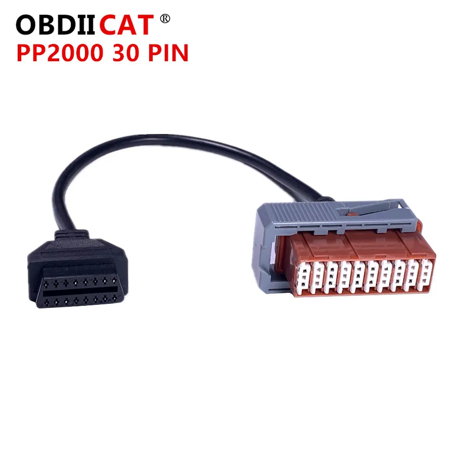 

30 Pin 30 Pin папа к OBD OBD2 OBDII DLC 16 Pin 16 Pin Женский адаптер автомобильного диагностического инструмента кабель конвертера
