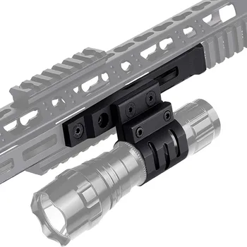 

M-Lok Offset Flashlight Ring Mount for Mlok Rail System fits 27mm 25.4mm 20mm Diameter Flashlight