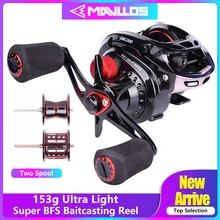 Mavllos Pioneer GBC200, низкая Рыболовная катушка для приманки, левая и правая рука, двойная металлическая катушка для соленой воды, рыболовные катушки