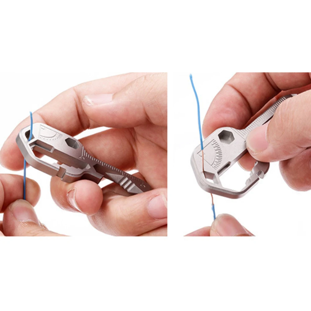 

Stainless Steel Keychain Gadget Utility Survival Wrench Camping Multifunctional Multi Tool Key Travel Outdoor Universal