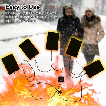

Washable Electric Heating Pad Foldable Vest Winter Outdoor Camping 5 In 1 Portable Warm Adjustable Temperature Thermal Clothing