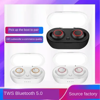 

TWS Bluetooth 5.0 Earphones Wireless Headphone 9D Stereo Sports Waterproof Earbuds Headsets With Microphone Charging Box DT-2