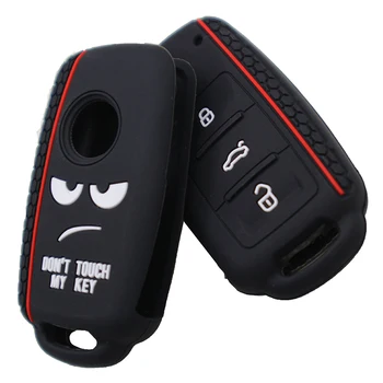 

Dont Touch My Key Silicone Keyless Remote Cap Cover ForVW Caddy GolfJetta Polo Passat Scirocco Tiguan For Skoda Octavia Seat