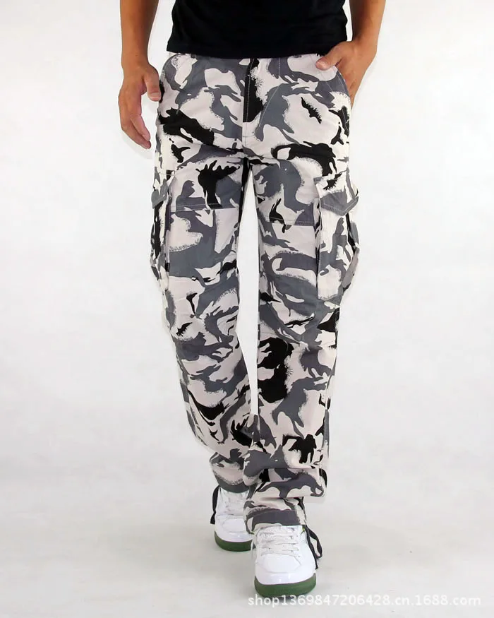 ICPANS 2020 Summer Cargo Pants Cmouflage Multi Pocket Casual Camo Straight Loose Tactical Army | Мужская одежда