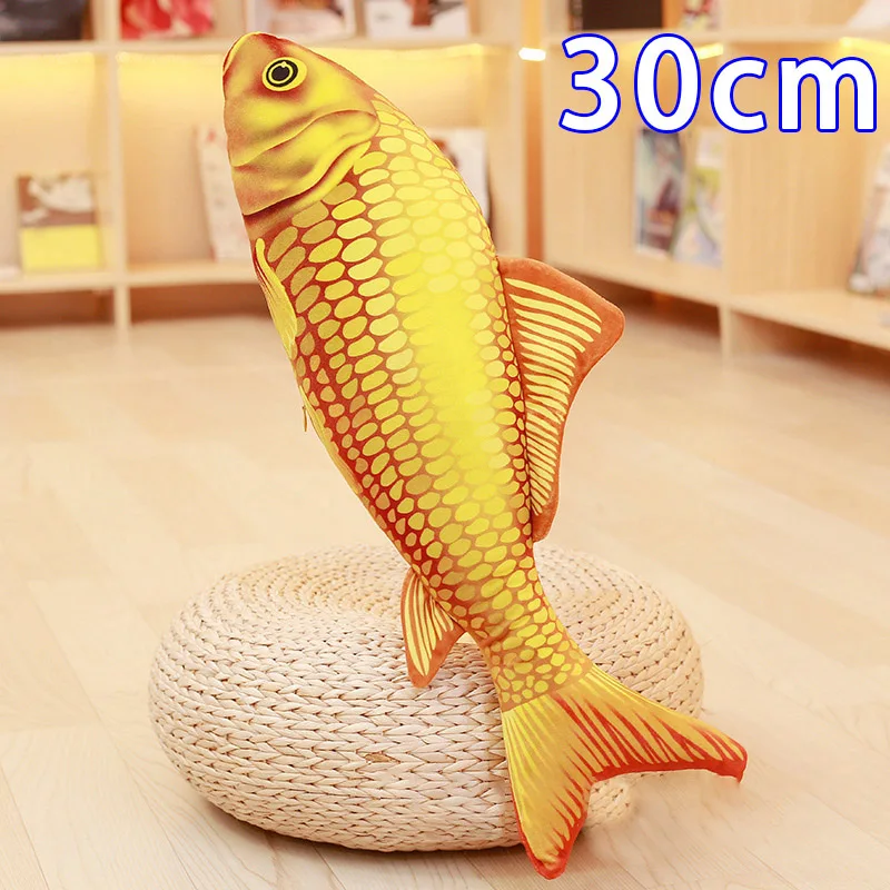 Детская мягкая плюшевая 3D игрушка в форме рыбы, интерактивные подарки, игрушки в виде рыбной кошачьей мяты, мягкая подушка, кукла, игрушка для игры в рыбку для детей