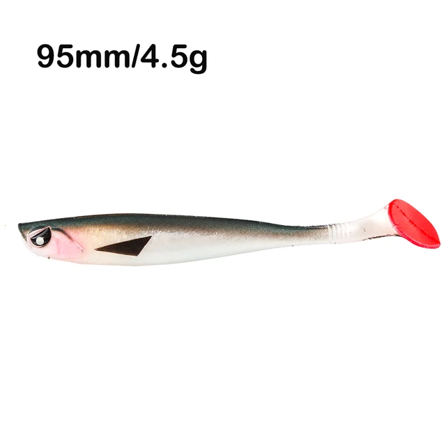 3pcs/lot Soft Fishing Lure 13/9.5cm 10/4.5g  Silicone Bait Shad Worms Bass Pike Minnow Swimbait Rubber Fish Lure High Quality G 4.5G