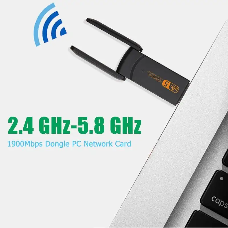 Двухдиапазонный USB Wifi адаптер 1900 Мбит/с WiFI Ethernet Сетевая карта ключ приемник поддерживается для Windows xp/Win 7/8/8. 1/10