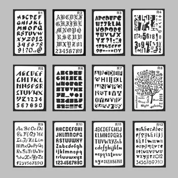 

Plastic Graveer Stencils English Alphanumeric Pattern Engraving Templates Hollow Ruler Drawing Template Stationery Drawing Decor