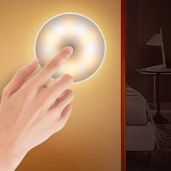 

Adjustable Brightness Cabinet USB Rechargeable Touch Control Easy Install Bedside LED Night Light Wall Kids Room Atmosphere