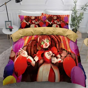 

HELENGILI 3D Bedding Set Five Nights at Freddy's Print Duvet Cover Set Bedcloth with Pillowcase Bed Set Home Textiles #WYHG13