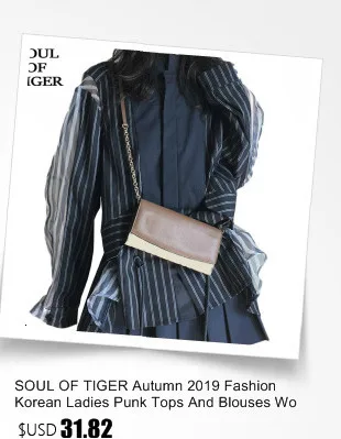 SOUL OF TIGER новая корейская мода уличная женская рубашка с принтом женские винтажные Блузки повседневные джинсовые топы негабаритная длинная одежда