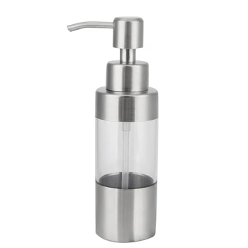 

Transparent ABS Stainless Steel Manual Hand Liquid Lotion Soap Dispenser Pump Bottle Can be filled with various liquid soaps