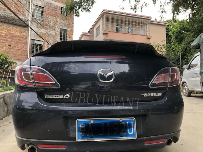 Подходит для mazda 6 2009- ABS/углеродное волокно внешний задний спойлер задний багажник загрузки крыло украшение автомобиля Стайлинг