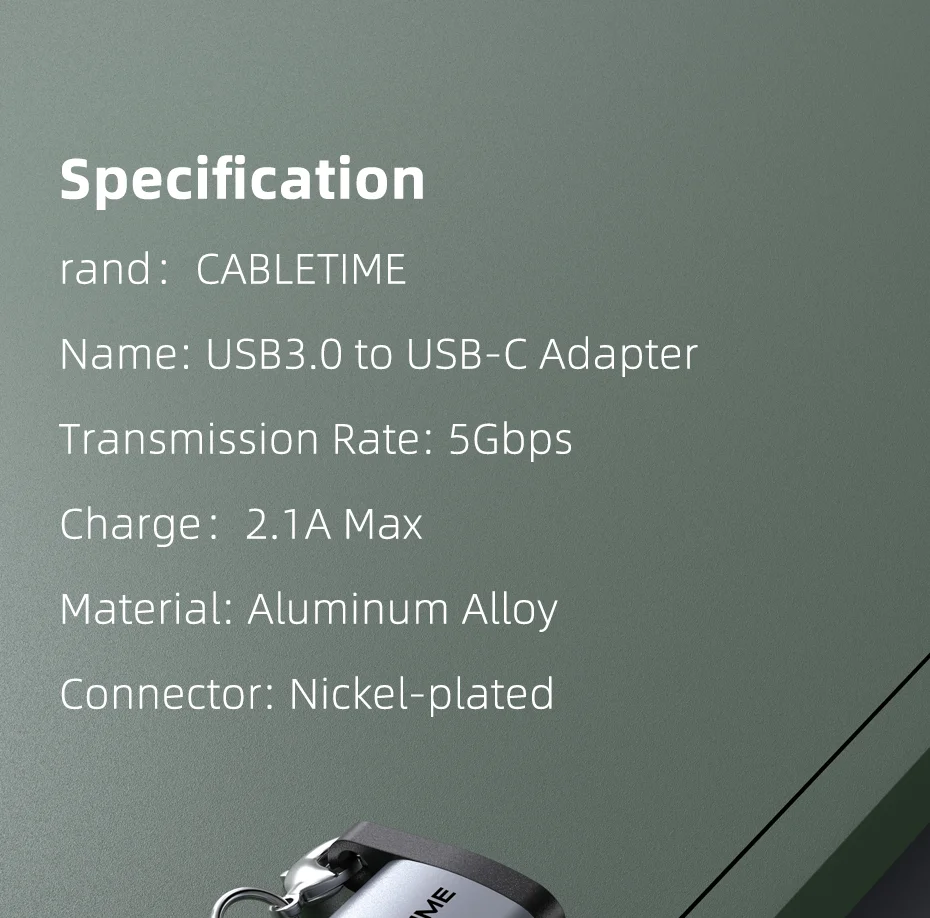 CABLETIME USB 3.0 OTG Adapter USB Typ C zu USB Buchse Konverter für Macbook Pro Air USB3.0 Adapter für Mobiltelefone Laptops – Detail 13