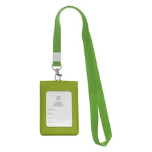 1 шт многокарточный офисный держатель для карт, принадлежности для карт, цветной Высококачественный PU держатель для карт, для персонала, для ID карты, шейный ремень с ремешком