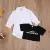 FOCUSNORM 1-5Y Summer Infant Baby Girls Dress +T Shirts 2pcs Letter Print Tops Solid Long Sleeve Single Breasted Shirts Dresses