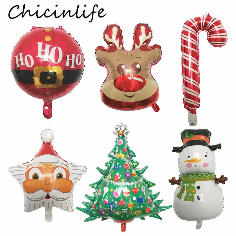 

1Pcs Snowman Santa Claus Elk Christmas Tree Foil Balloon For Xmas Party Kids Toys Gift 2024 New Year Eve Home Decoration Supplie
