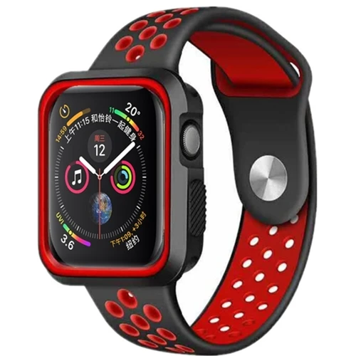 Чехол+ ремешок для apple watch band apple watch 5 4 3 band 44 мм 40 мм correa iwatch band 42 мм 38 мм защитный чехол - Цвет ремешка: band case