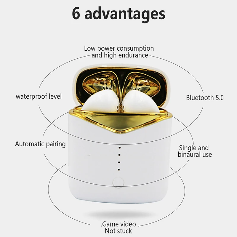 Беспроводная bluetooth-гарнитура UTHAI D46 5.0TWS, сенсорная Водонепроницаемая HD стерео гарнитура с шумоподавлением