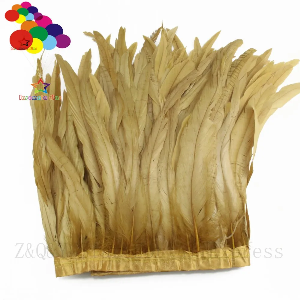 Wholesale 20-25CM (8-10 inches) natural cock tail dyed to make cloth edges 1-10 meters DIY craft costume decorations feathers