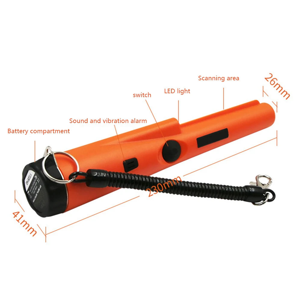 IP68 waterproof pinpointing handheld gold finder metal detector Handheld Hunter 360 Degree find Metal Object Metal Detector