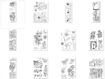 

flower background Clear Silicone Stamp / seal for DIY Scrapbooking / Album Decorative Clear Stamp Sheets A243