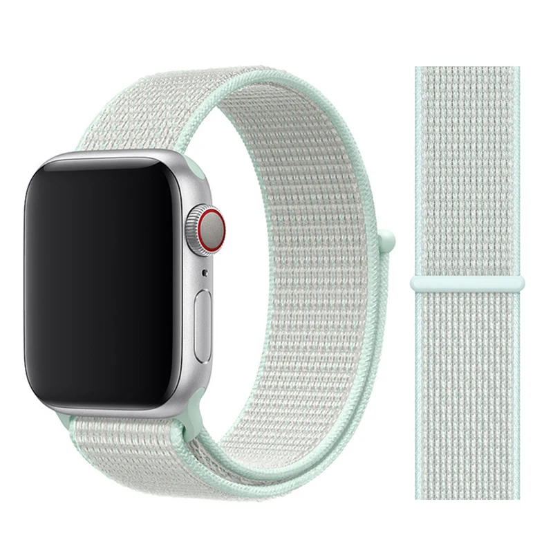 Teal Tint Нейлоновый ремешок для Apple watch 5 ремешок 44 мм 40 мм iWatch ремешок 42 мм 38 мм спортивный ремешок для часов Браслет Apple watch 4 3 2 1 38 40 44 мм - Цвет ремешка: Teal Tint
