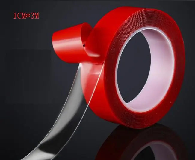 200pcs Transparent Silicone Double Sided Tape Sticker For Car High Strength High Strength Adhesive Sticker Red