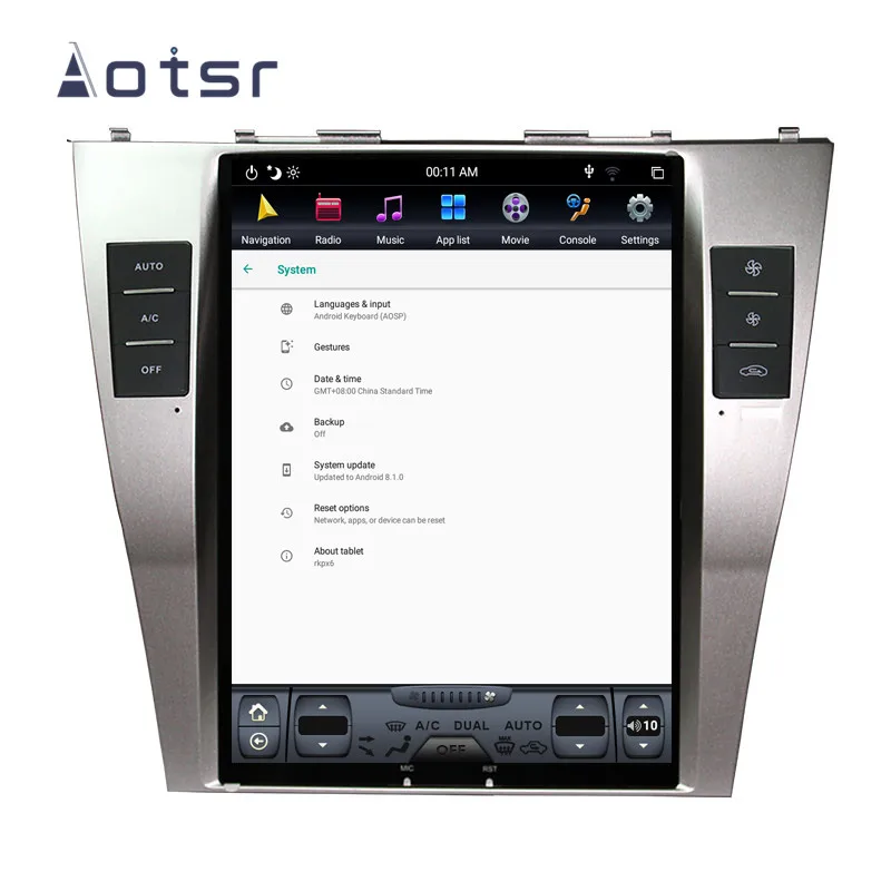 Sale Tesla style Android 9.0 car GPS navigation for Toyota Camry 2007-2012 Auto Radio Stereo Head Unit Tape Recorder Vertical Screen 11