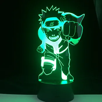 

3D Lamp Flyying Naruto The Japanese Anime Remote Control Colors Base Atmosphere Best Gift Usb Led Night Light Lamp