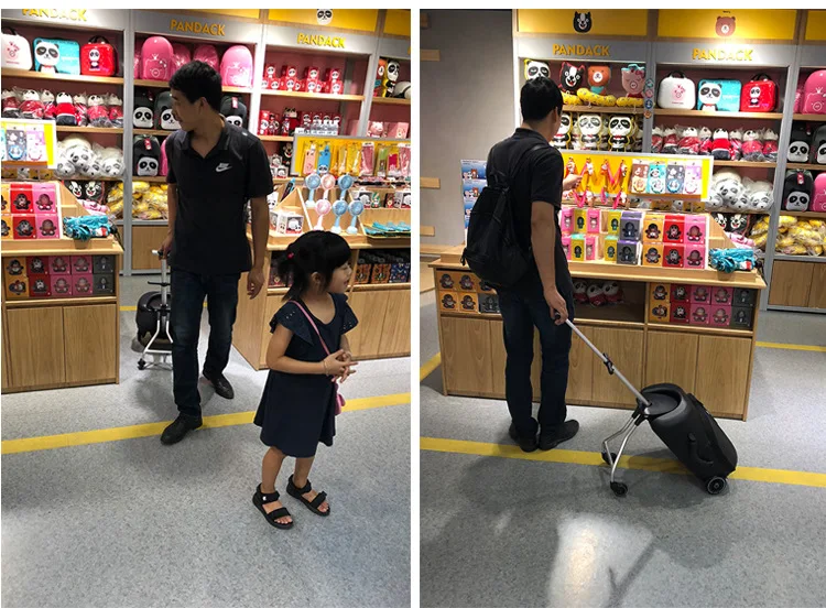 Портативный высококачественный и удобный детский чемодан для самоката, безопасный чемодан для ленивых, сумка на колесиках для детей