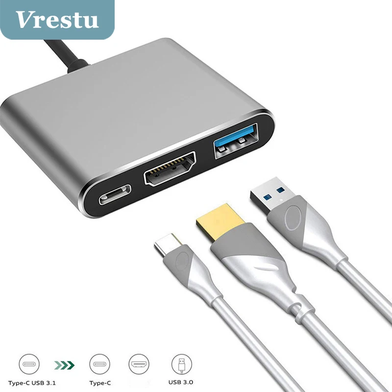 Переходник с Type C на Hdmi-совместимый PD USB 3 0 кабель-конвертер для Apple Macbook монитора