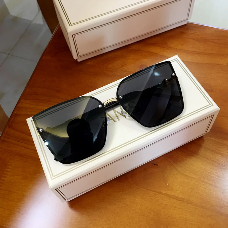 MS vintage sunglasses womens sunglasses luxury cat eye sunglasses oversized Female sunglasses - Цвет линз: C02
