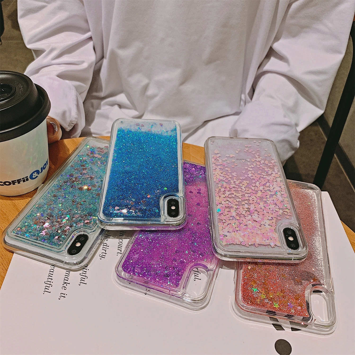 LISCN жидкий Мягкий силиконовый чехол для телефона iPhone 8Plus XS Max X XR с зыбучим песком 6S