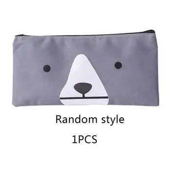 

Pencil Bag Triangle Creative Cat Cartoon Canvas Pencil Case Simple Large Capacity