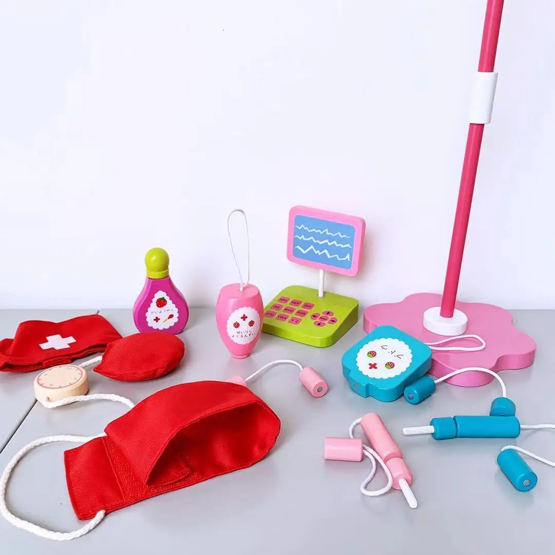 Моделирование маленький доктор игрушка набор девочка инструмент медицинская медицина коробка инъекции медсестры ребенок игровой дом стетоскоп